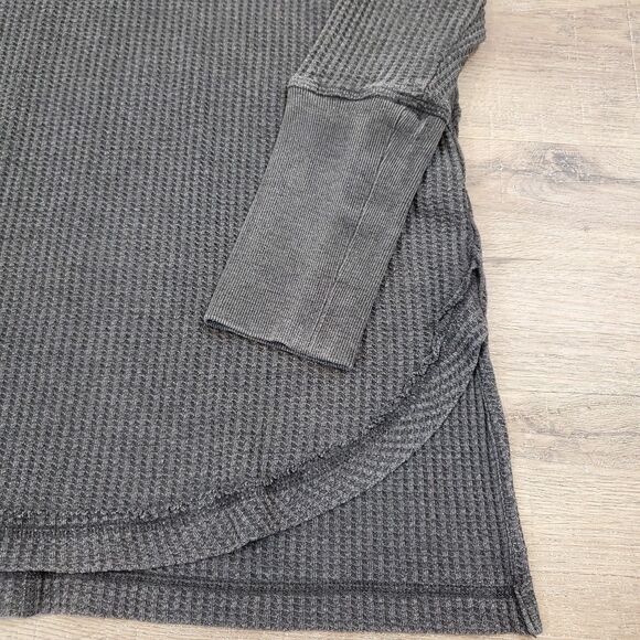 Soft Surroundings Thermal Waffle Knit Longsleeve Tunic S Gray Outdoors Grunge - Picture 5 of 11